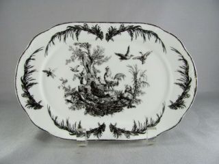 Aux Au Provence Black Toile Relish Dish,  9 ",  Auv2,  French Country