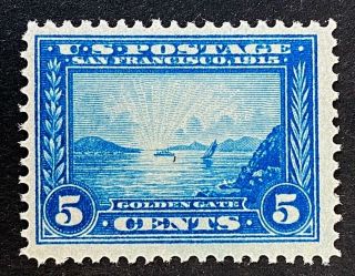Us Stamp,  Scott 399 5c 1913 Panama - Pacific Exposition Perf 12 F/vf Nh