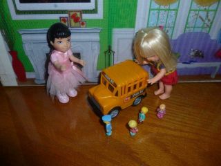 Barbie Baby Kelly Doll Size Toy Diorama - Miniature School Bus