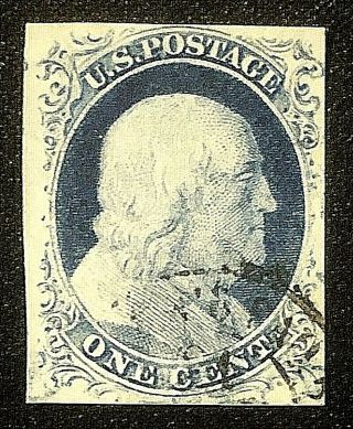 Us Stamp Scott 9 With 4 Margins Exceptional Xf Recut Once On Top And Bottom