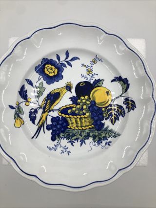 Set Of 5 Spode Blue Bird Pattern S3274 Round 8 5/8 " Luncheon Plate (s)