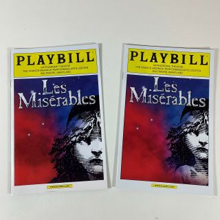 Playbills: Les Miserables - Hippodrome Theatre,  March 2011 & April 2013 (2)