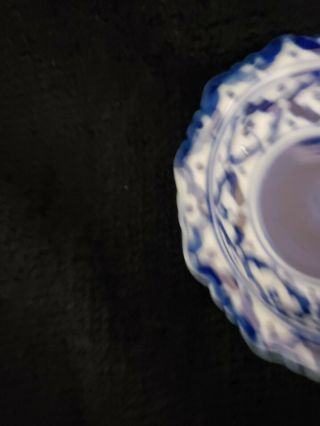 Porcelain Tazza Oriental Blue & White Footed Pedestal Altar Dish 3
