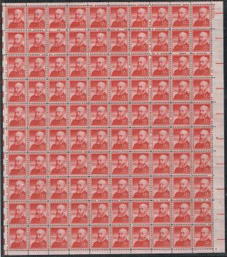 1045 Sheet Of 100 1959 12c Harrison Liberty Series Issue - Og/nh