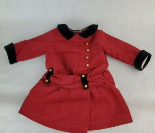 American Girl Rebecca Dress Red And Black With Gold Buttons For 18 " Doll