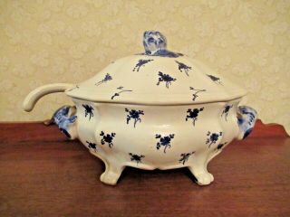 Cantagalli Forenze Soup / Vegetable Tureen Ladle Hand Painted