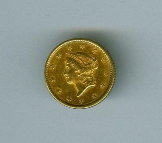 U.  S.  1851 $1 Liberty Head Gold Xf Cleaned