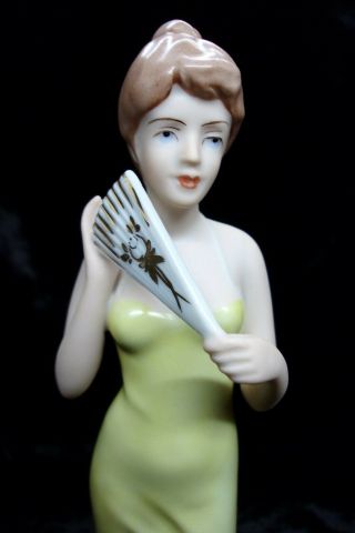 Royal Dux Figure Lady Art Deco Style 1980 