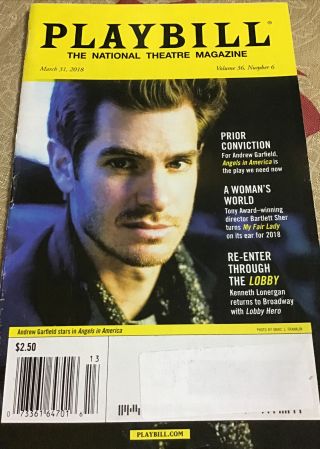 Angels In America Playbill Andrew Garfield Nathan Lane Lee Pace Apr 2018