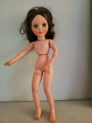 Vintage 60s 70s Brunette Hair Furga Doll Italy Mod Bend Legs & Arms Twist Waist