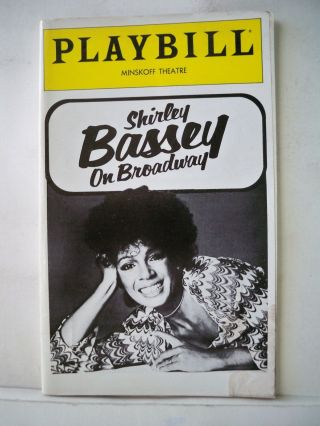 Shirley Bassey On Broadway Playbill Opening Night Minskoff Theatre Nyc 1979