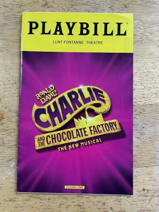 Roald Dahl’s Charlie And The Chocolate Factory Broadway Playbill Christian Borle