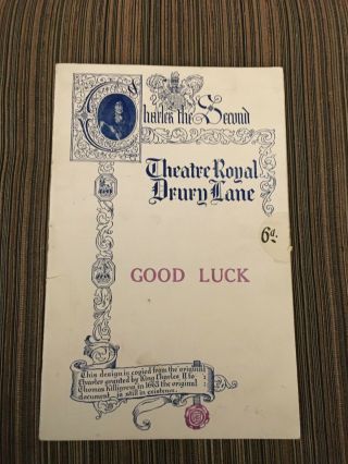 1923 Good Luck,  Theatre Royal Drury Lane,  Claude Rains,  Kathlyn Clifford