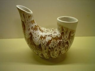 Mid Century Modern Style Pigeon Forge Art Pottery Unusual Drip Lava Glaze Vase
