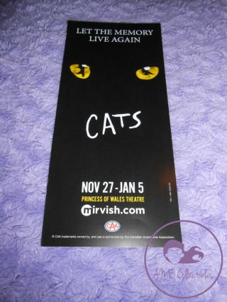 Cats Broadway Musical Flyer,  Toronto,  Princess Of Wales Theatre (2)