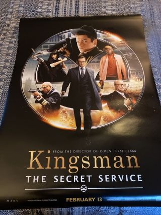 Kingsman The Secret Service Theatrical Poster 27x40 D/s Near