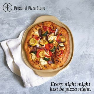 Pampered Chef Stoneware Personal Pizza Stone - Unglazed - Oven/broil/micro