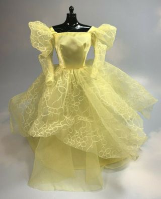 1985 Dream Glow Barbie Doll Fashion Clothing Yellow Dress 2189 2332