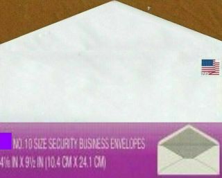 $55 = 100 Security Envelopes Forever Flag Stamps 55¢ Cents 1st Class Postage