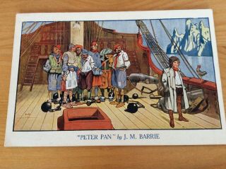 Early Advertising Postcard Hassall,  Peter Pan J.  M.  Barrie Opera House Cheltenham
