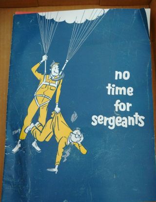 June 10 1957 - Alvin Theatre Playbill No Time For Sergeants Signed