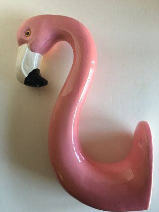 Vintage Vandor Imports San Francisco Ceramic Pink Flamingo Wall Adornment 1979