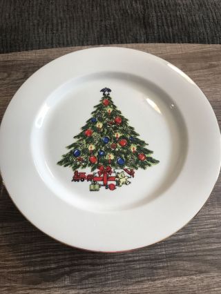 Sea Gull Fine China Jian Shiang Christmas Tree - Dinner Plate Set Of 4