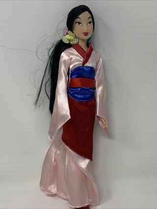 Disney Store Classic Princess Mulan Doll Articulated Bendable W Outfit & Shoes