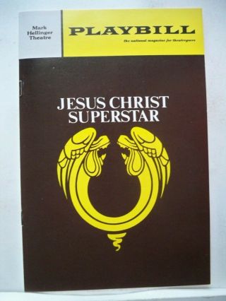Jesus Christ Superstar Playbill Andrew Lloyd Webber / Tim Rice Special Prog 1971