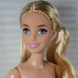 (d88) Nude Barbie Fashionista 158 Blonde Pigtails Millie Mattel Doll For Ooak