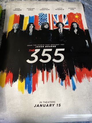 The 355 (2021) Theatrical Poster 27x40 D/s Near Theatrical Issue