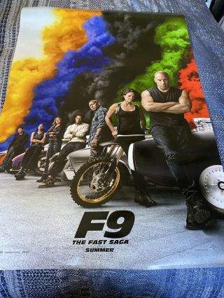 Fast & Furious 9 Theatrical Poster 27x40 D/s Near Release Poster