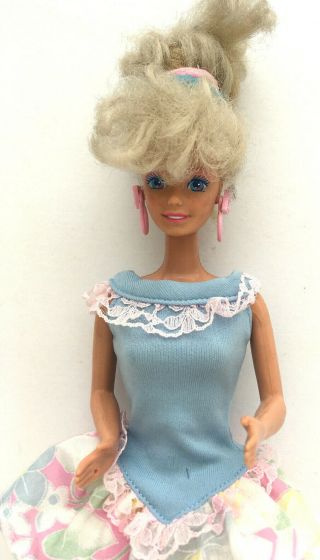 Barbie Mattel Poseable Fashion Doll 30cm Pink / Blue Dress