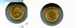 1851 P $1 Liberty Head Gold Coin Xf 373p