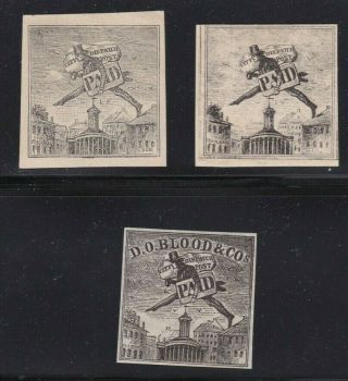 Us Stamp Local Carrier Assumed Reprints/forgery 15l4 - 5 D.  O.  Blood Philadelphia