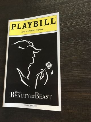 Beauty And The Beast Broadway Playbill