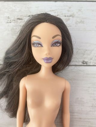My Scene Barbie Doll Nolee Brunette Purple Makeup