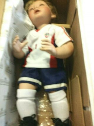 Retired Ashton Drake Olympic Team U.  S.  A.  Soccer - Goal Boy Doll Ex.