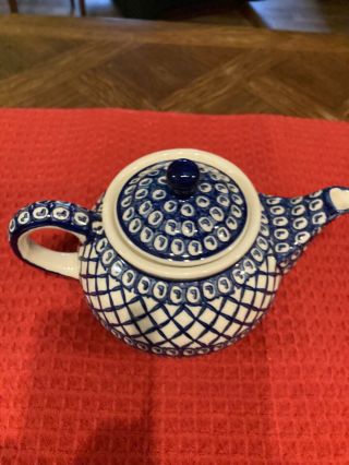Boleslawiec Polish Pottery Zaklady Ceramiczne Blue White L Pattern 3