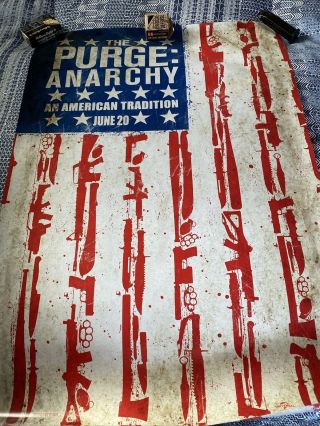 The Purge Anarchy Theatrical Poster 27x40 D/s Near Release Poster