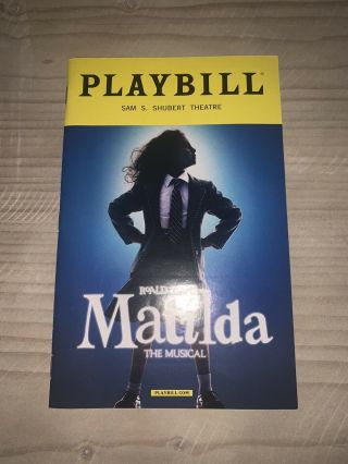 Playbill Matilda - Shubert Theatre - July 2016