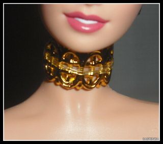 Jewelry Barbie Live And Let Die Model Muse Doll Ornate Gold Choker Necklace