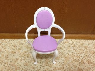 1997 Barbie Doll House Purple Dining Table Chair Formal Home Room Furniture