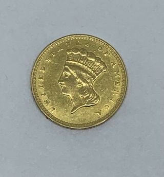 1857 Indian Princess $1 One Dollar United States Gold Coin