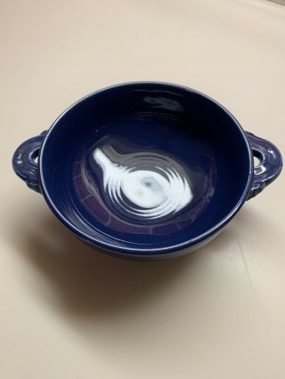 Vintage Fiesta Cream Soup Bowl Cobalt Blue