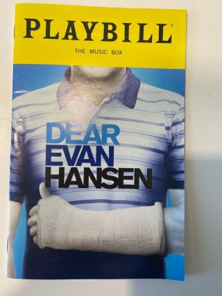 Dear Evan Hansen Playbill Broadway Cast August 2018 Taylor Trensch