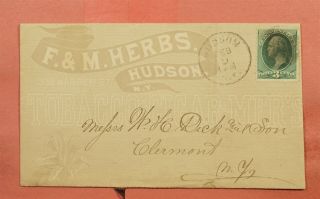 1880s F&m Herbs Tobacco Cigar Mfg Allover Advertising Hudson Ny
