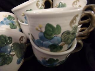 Metlox Poppytrail Vernon SCULPTURED GRAPE - Coffee Cups / Mugs 8 2