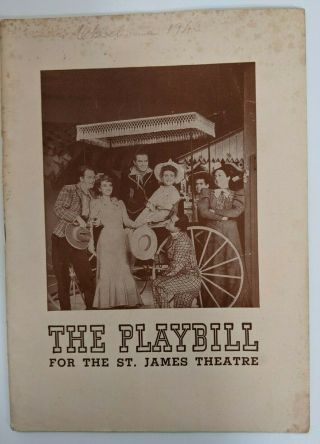 Oklahoma Oct.  1943 Playbill: Alfred Drake,  Joan Roberts,  Celeste Holm