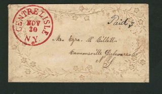 Centre Lisle Ny Bold Red Cds On Fancy Stampless Lady 